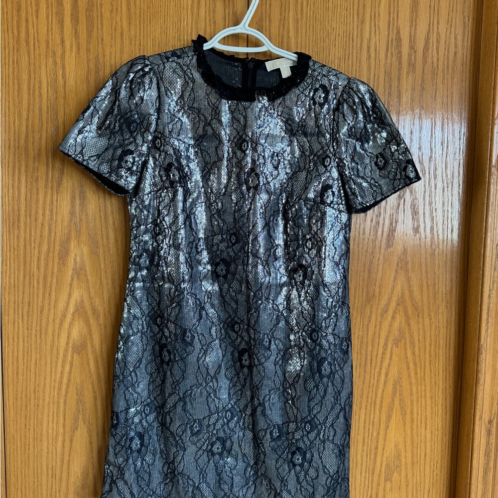 Elegant Black Lace Design Dress